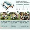 Picnic Table Cover with Bench Covers Camping Essentials Waterproof Windproof Camping Tablecloth with Drawstring Bag, Fitted Rectangle Tables and Seats, 72in, Green Blue #4
