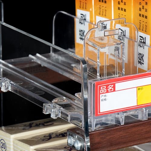 Expositor de tabaco acrílico de alta transparencia con empujadores mecánicos de precisión 5
