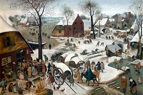 Cuadro de lienzo de El censo de Pieter Brueghel de 60x90cm para decoraciones de pared del hogar