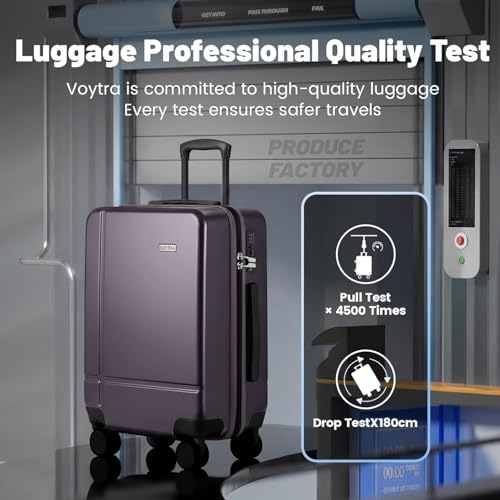 Image of 2 Piece Luggage Set, Carry on & Checked Suitcase with TSA Lock, Durable Hardshell & Silent 360 Wheels for Business Travel, Airline Approved (20 inch 14 inch) (Light Purple)