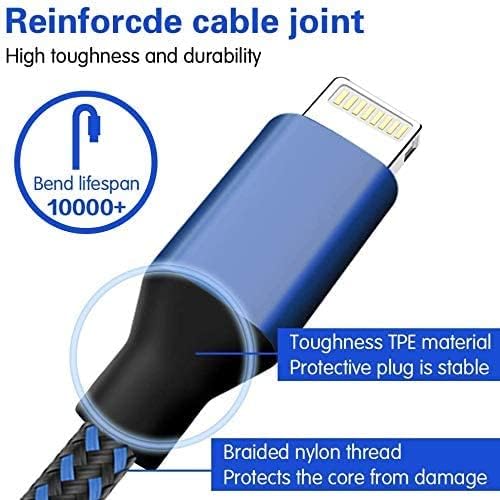 DEREN Apple MFi Lightning Cable iPhone Charger Cable for iphone 12 Pro MAX mini 11 X XS XR iPad air pro ipod USB Cord Fast Accessories car charging cable