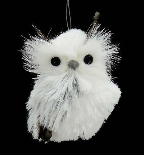 Miniatura 2 de Kurt Adler Adorno de Navidad de búho colgante plateado de 5.1 pulgadas, acrílico, 2 surtidos