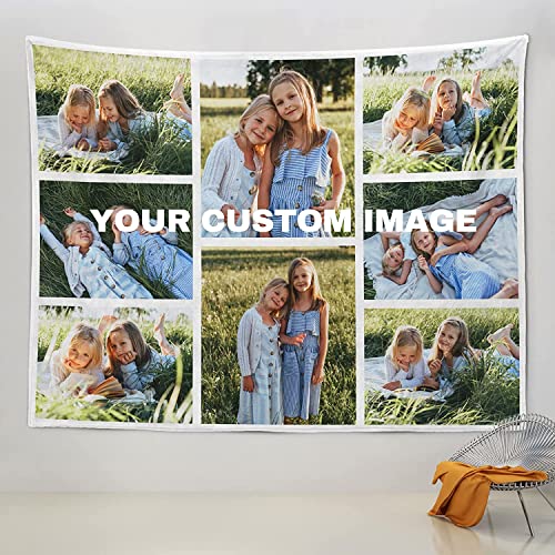 SW&IM Customized Tapestry With Your Own Image Decorative Christmas Wall Tapestries Personalized Home Decor Funny Wall Hanging Art (Photo8, 80 in x 60 in (W x L))