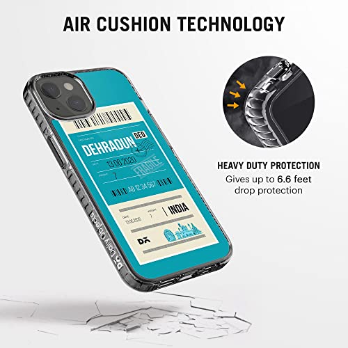 Image of DailyObjects Case for iPhone 13 Compatible with Mag-Safe Wireless Charging, Stride 2.0 Dehradun City Tag Slim Shockproof Back Cover with Inner Magnetic Ring