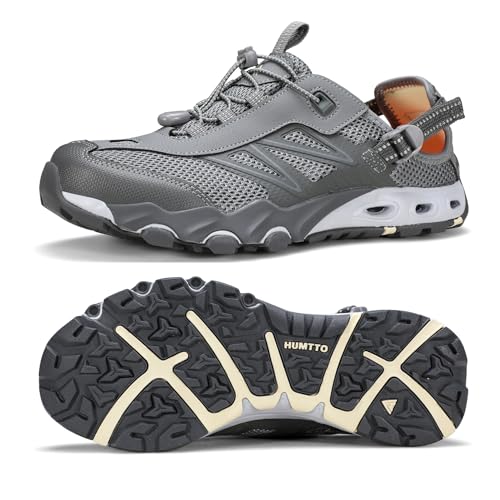 HUMTTO Water Shoes Men, Quick Dry Outdoor Sports Barefoot Shoes Non-Slip Aqua Hiking Sandals for Summer Swimming, Surfing, Kayaking, Diving – Pool, Beach, Lake & River