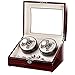 KJHGMNB Relojes De Cuerda Automática Caja De Cuero De La PU 4 + 6 Caja De Bobinado del Motor Automático De La Coctelera De Gama Alta De La Coctelera, 5-Speed ​​Control, Precisa Winding