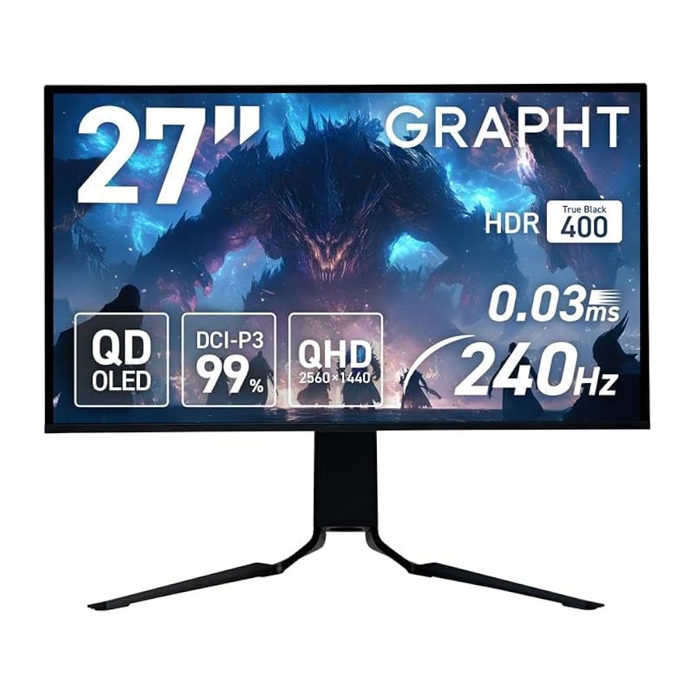 Amazon.co.jp: GRAPHT QD OLED ゲーミングモニター 27インチ