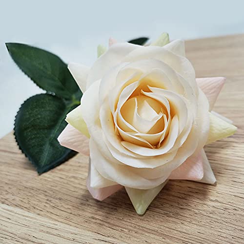 10Pcs Rose Artificial Flower, Single Stem Fake Silk Floral Bridal Wedding Bouquet, Realistic Blossom Flora For Home Garden Wedding Party Hotel Office Decorations #TOP3