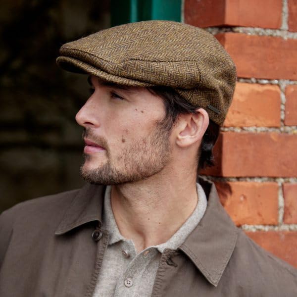 Image of Irish Newsboy Flat Cap for Men Made in Ireland, 100% Irish Wool