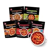 O’food Tteokbokki Variety Pack, Pack of 5, Instant Korean Rice Cakes, Authentic Spicy Street Food,...
