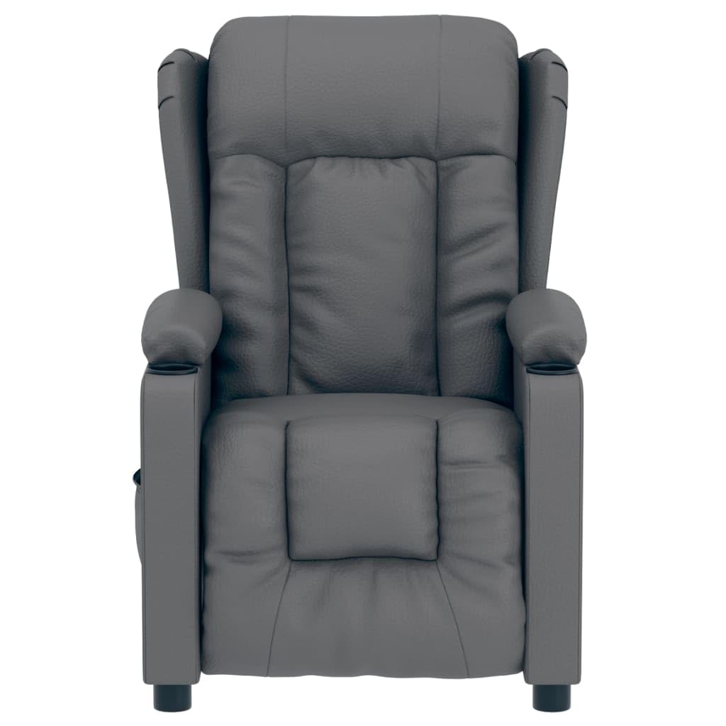 Sillón reclinable eléctrico, Sillon Relax Reclinable, Butaca Reclinable, Sillon Lactancia, Hogar Sillon Relax, Sofa Relax, Butaca Relax, Sillones Comodos, de Cuero sintético Gris