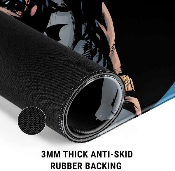 Skinit Extra Large Gaming Mouse Pad - Officially Licensed Batman Claws Design with Stitched Edges, Waterproof, Non-Slip Rubber Base, Desk Mat for Keyboard & Mouse, 35.75" x 15.4" inches
