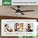 Hunter 52 inch Outdoor or Indoor Ceiling Fan with LED Light and Pull Chain - Bronze Rustic Ceiling Fan, Standard Mount, 4 Blades, For Patio, Porch, Garage, or Living Room - Ocala 59214, Noble Bronze
