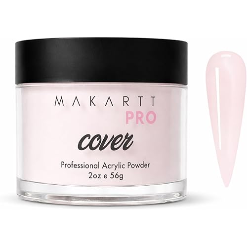 MakarttPro Acrylic Powder – Durable, Long-Lasting, Easy-Apply Formula for Nail Extensions, Overlays, Sculpting & Nail Art – 56g/2oz – Nectar Blush, Perfect for Pros and At-Home Use