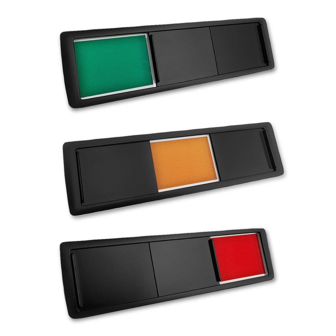 Türschild "Grün-Orange-Rot" schwarz Größe 178 x 50 mm - 5 Stück