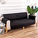 Cxypeng Couch Coat, la Funda de sofá Impermeable,Funda Protectora antiarañazos de Doble Cara, cojín de sofá para Mascotas integrado-130 * 196cm_Black,Cubre Sofa Acolchado Reversible