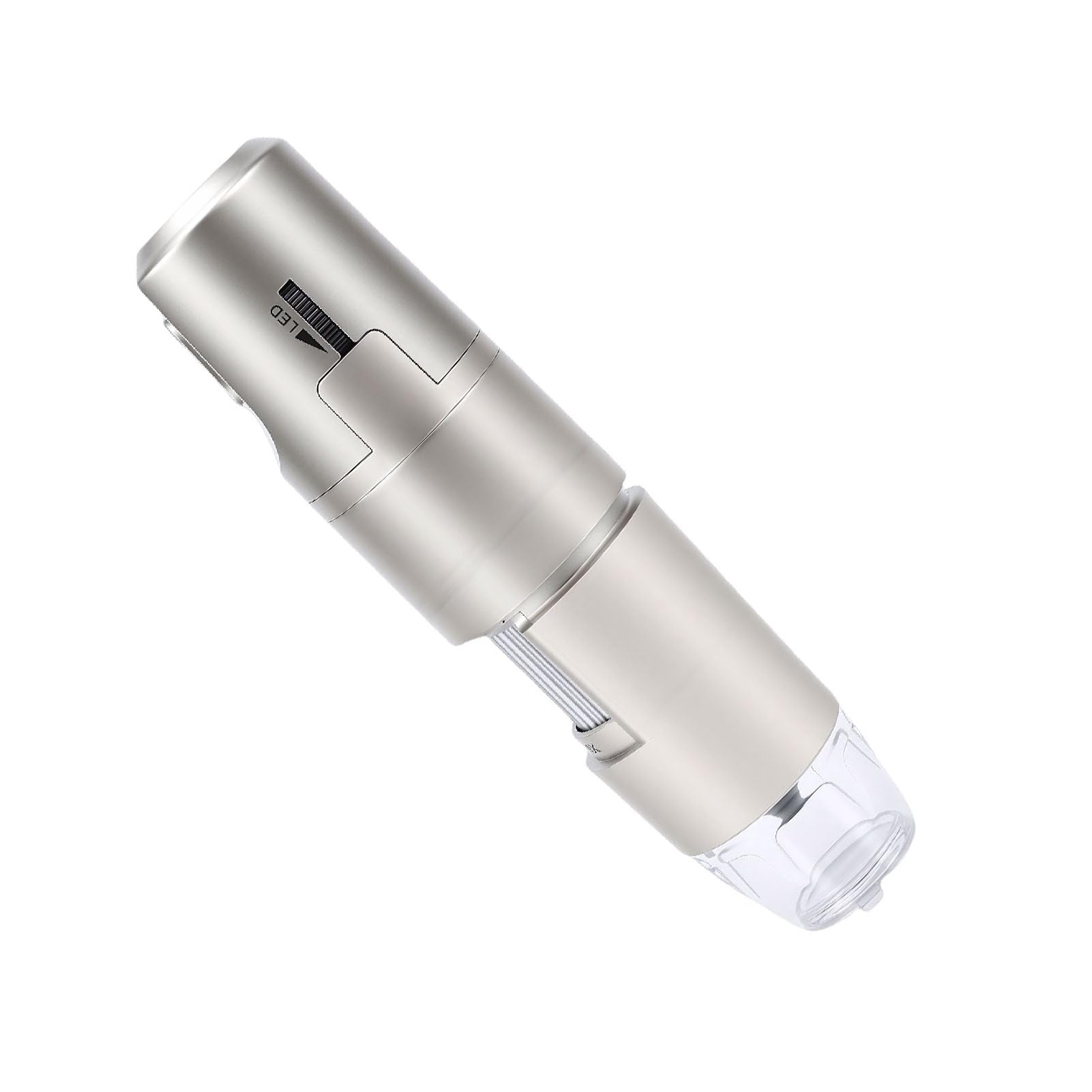 Microscopio Digitale Wireless, Ingrandimento 0-1600X | Microscopio portatile palmare, dotato di 8 luci LED regolabili, si collega a smartphone e tablet