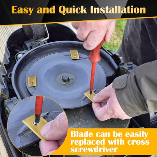 36-delige set robotmaaiermessen voor Worx, reservemes van roestvrij staal en titanium met schroeven, grasmaaiermes, robotmaaier, accessoires, compatibel met Worx Landxcape Einhell robotmaaier - Afbeelding 6