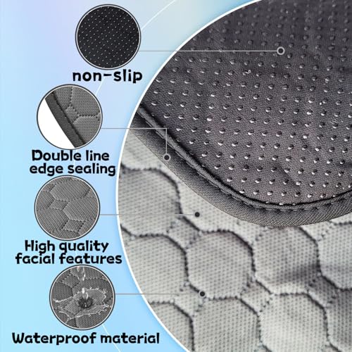 MOAZIFI Hundedecke Auto Wasserdicht 60 x 47 cm - Welpenunterlagen Waschbar, Antirutsch Hundematte für Sofa, Reisen und Training
