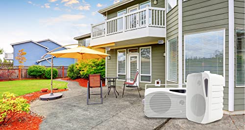 Image of Rockville HP4S-8 4-in 360W Peak / 120W RMS Outdoor /Indoor Speakers, 8 Ohm, IPX44 Weather-Resistant, Swivel Brackets, Removable Paintable Grills, for Patio and Boat Use, 4-piece