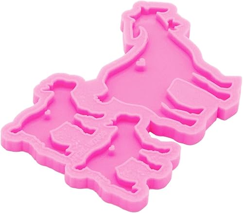 Miniatura 3 de Angel Wings Molde de familia de ovejas brillantes y brillantes, moldes de silicona para madre y bebé, moldes de resina epoxi para bricolaje, llavero