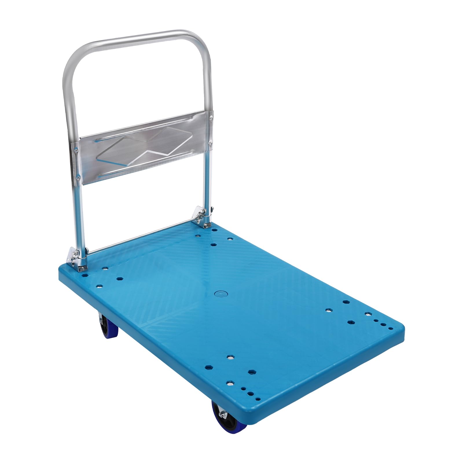 Carrello pieghevole da 300 kg, carrello a mano con 4 ruote, carrello a piattaforma come aiuto per il trasporto, per servizi di corriere, magazzini, supermercati e depositi frigoriferi, 60 x 90 x 84 cm