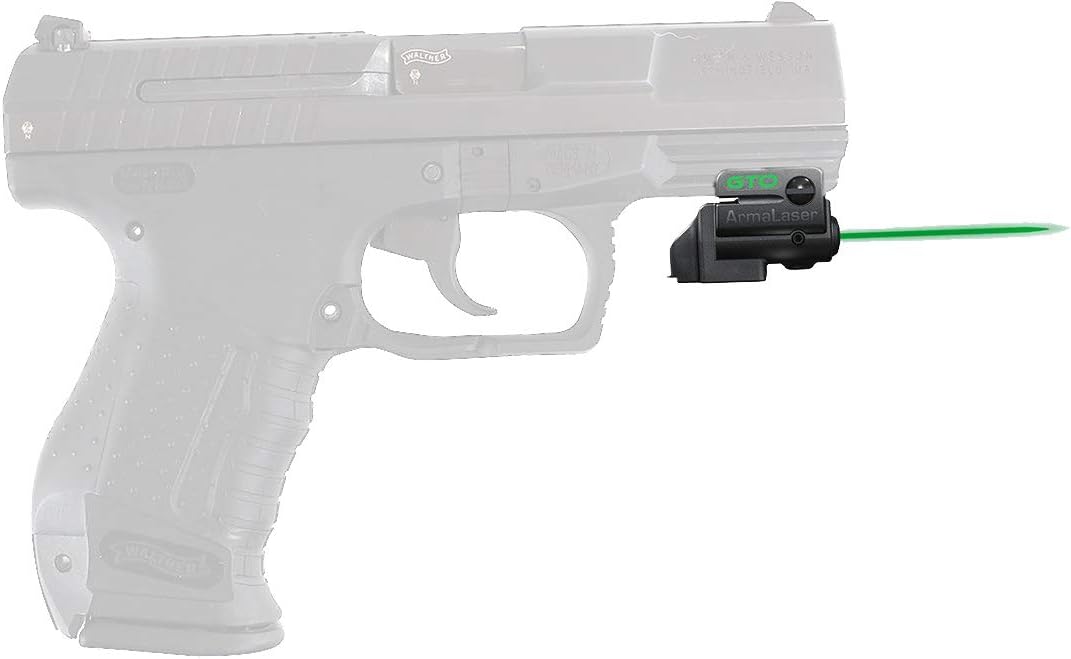 ArmaLaserGTO and FLX44 Green Laser Sight GripTouch Switch Designed to fit Walther P99 AS 9mm/.40