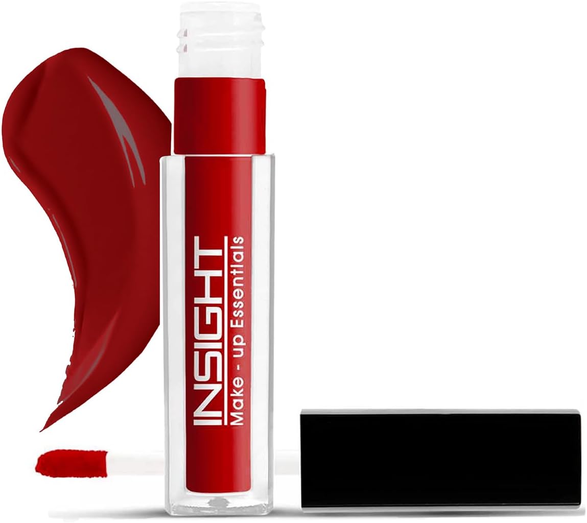 INSIGHT Non Transfer Lip Color - Red Alert| Waterproof| Matte Finish| Transfer & Smudge Proof| Lightweight| 12 Hr Wear| Highly Pigmented 4 ml