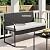 Gizoon 4 Piece Patio Furniture Set, Wicker Furniture with Glass Coffee Table, Outdoor Rattan Conversation Set, for Backyard, Poolside, Porch, Lawn, Cushion-Grey