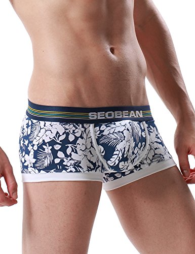 SEOBEAN Herren Low-Rise Sexy Boxer Brief Slip Trunks Unterwäsche (XX-Large / 92-97cm), 2754 Foliage-3)