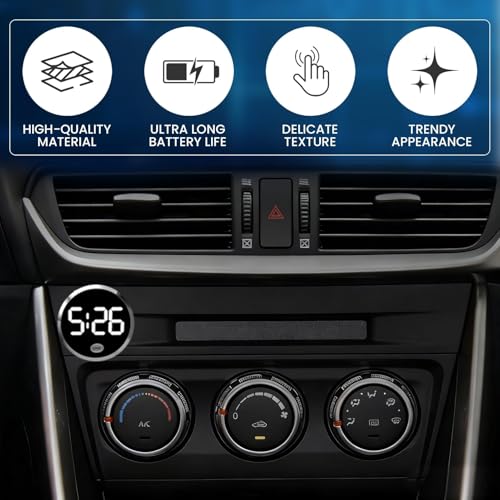Auto Armaturenbrettuhr, Selbstklebend Elektronische Uhr Für Das Armaturenbrett Im Auto, Auto Elektronische Uhr, Mini Digitale Für Fahrzeuge, LKW, Wohnmobile & Zuhause