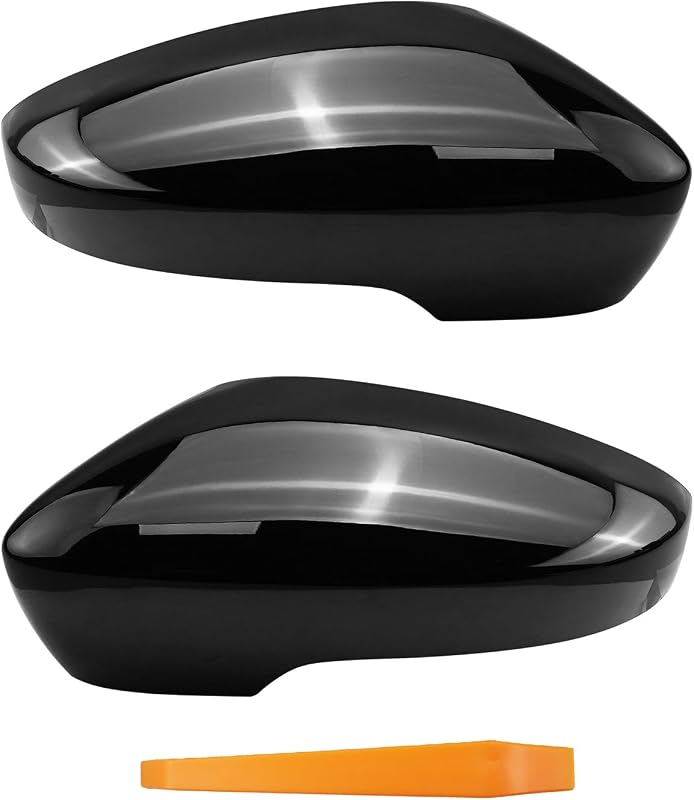 A Pair of Side Rearview Mirror Cover Cap Fit for VW Beetle 2012-2019 Jetta | for MK6 2011-2018 Passat B7 2011-2015 (Only for US Model with Turn Signal), Side Door Mirror Housing Trim Left & Right