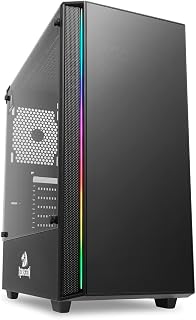 Gabinete Gamer Redragon Grapple RGB Preto sem Fans GC-607BK