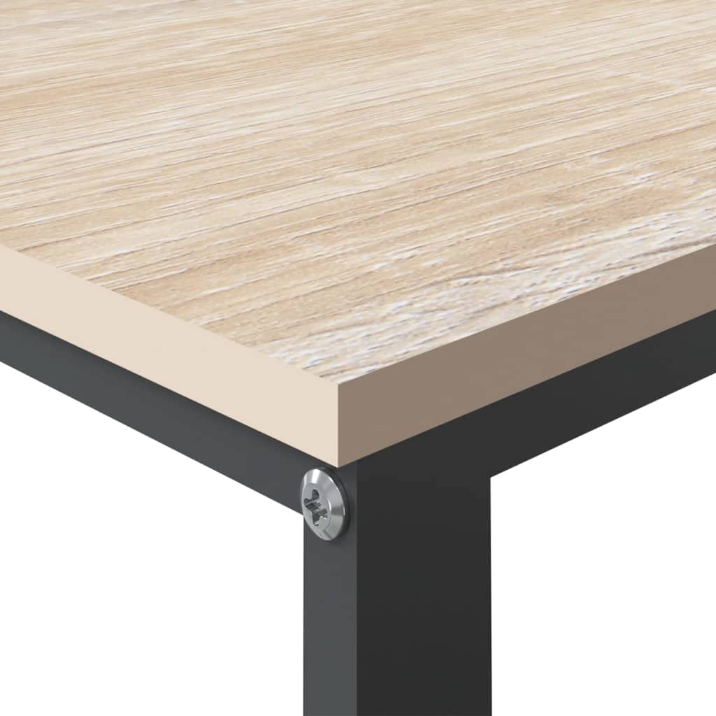 Scrivania PC 110x60 cm Scrittoio Legno Metallo Nero e Rovere | Tavolo da lavoro moderno in stile industriale per studio, ufficio o soggiorno. Ampia superficie di appoggio.