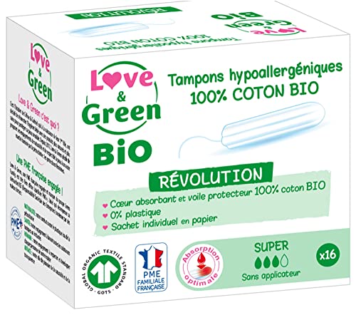 Love & Green BIO Tampons hypoallergéniques Digitaux