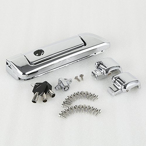 XMT-MOTO Chrome Tour pack Pack Trunk Latches W/Key For Harley Touring Models FLT, FLHT, FLHTCU, FLHRC, Road King, Road Glide, Street Glide, Electra Glide, Ultra-Classic 2014-later