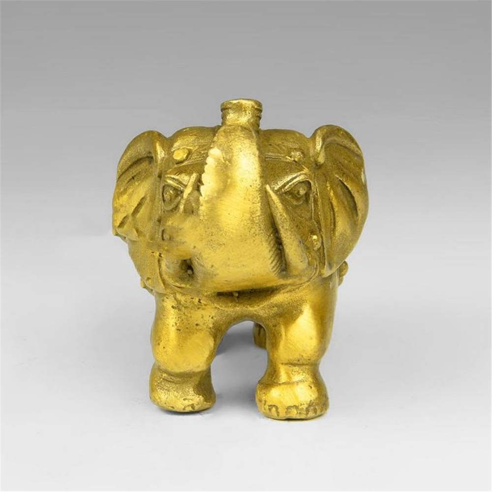 Estatua de elefante de cobre puro, escultura de animal, estatuilla, figura moderna para el hogar, sala de estar, reunión de la suerte, decoración de Feng Shui, adorno para TV, gabinete, estante para