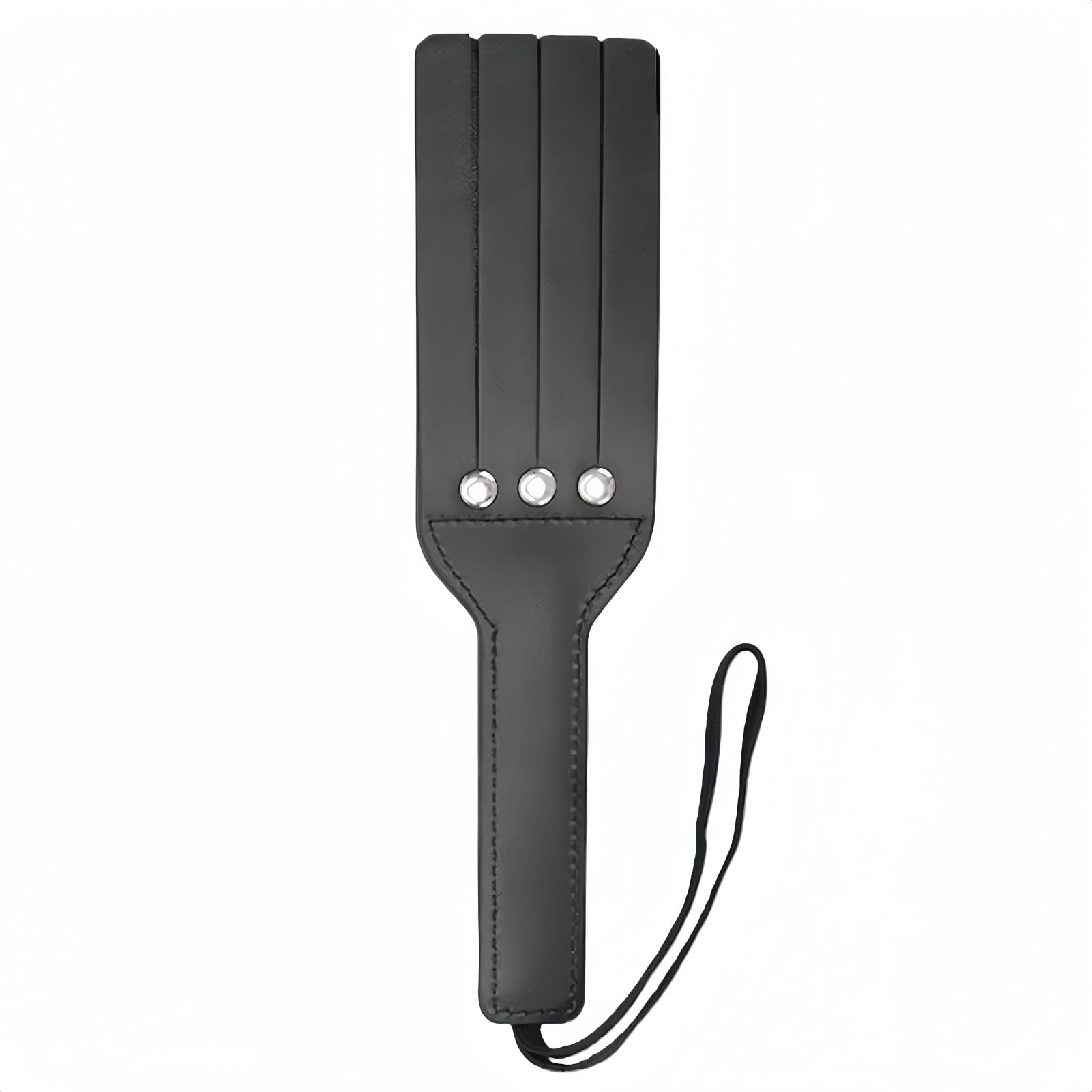 Husushunge Horse Riding Paddle Riding Crop Flogger Training Tool for Equestrian, Real Leather Double Layers Props for Adult Training Cosplay Stage Play