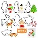 Produktbild Joyoldelf Weihnachten Ausstechformen Keksausstecher - Rentier, Schneemann, Weihnachtsbaum, Schneeflocke, Lebkuchenmann, Weihnachtsmann, Glocke Keks Ausstechform mit 100 pcs Bonbonbeutel für Kinder