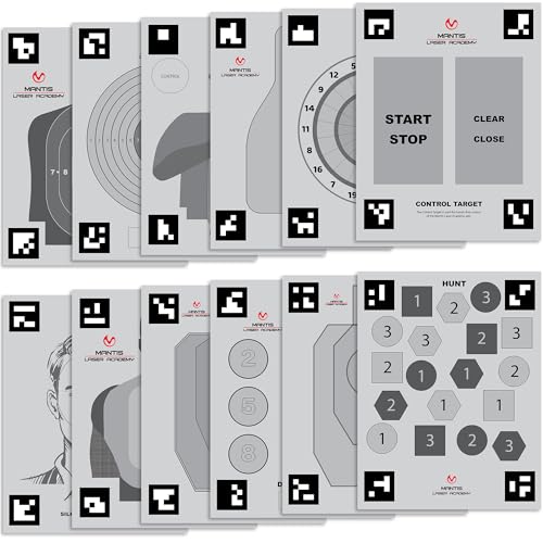 Image of Mantis Laser Academy Smart Targets | 15 Dry Fire Laser Targets for Target Practice & Dry Fire Training | Automatic Detection & Scoring with the Laser Academy App