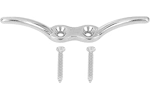 X AUTOHAUX 316 Stainless Steel Flagpole Cleat Hook Set