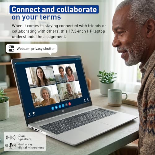 Image of HP 17.3 inch FHD IPS LED Anti-Glare 300 nits Laptop, Ryzen 5 7430U, 8GB+256GB