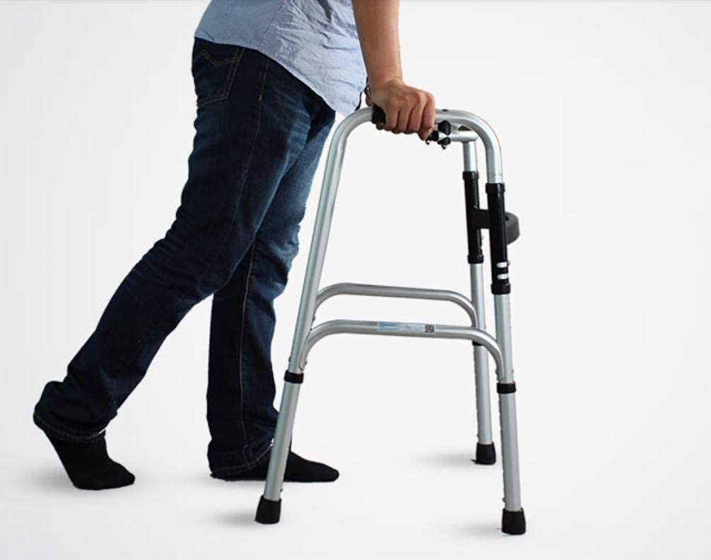 Andador Plegable Ligero de Aluminio sin Ruedas, Altura Ajustable, ayudas para la Movilidad, Andador con Ruedas