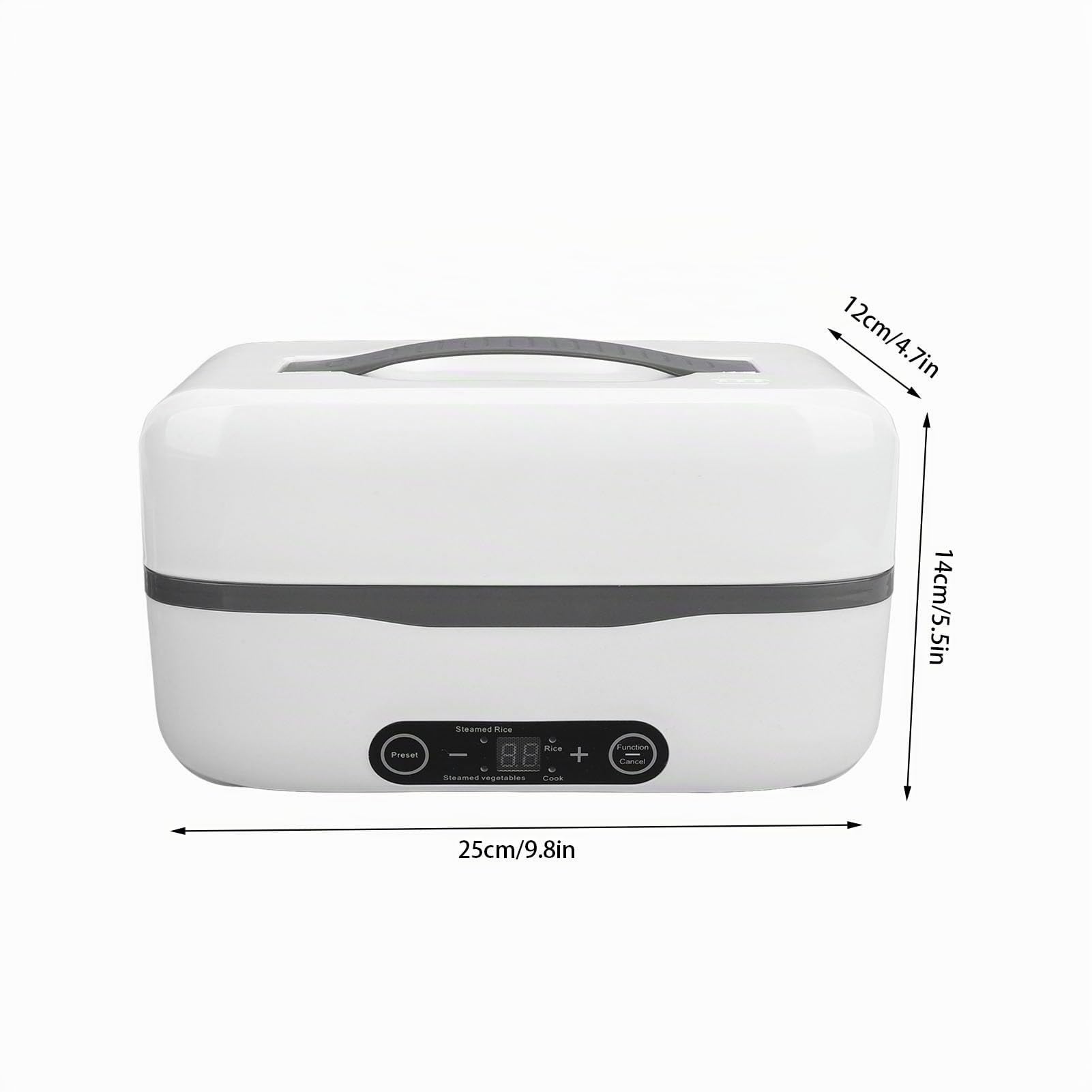 Asixxsix Eléctrica, Contenedor Interior de Acero Inoxidable 304, Reserva de 24 Horas, Calentador de Alimentos Automático Seguro, Potencia de 250 W, Capacidad de 1 Litro (Enchufe europeo