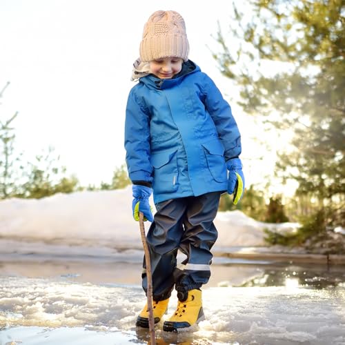 Azarxis Kids Luvas de neve luvas de esqui de inverno impermeável à prova de vento trenó ciclismo esq
