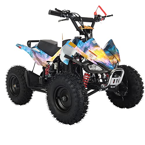 X-PRO 40cc Kids Gas ATV – 4‑Stroke Gas Powered 4 Wheeler with Pull Start & Safety Controls, Off‑Road Fun, Comfortable Seat & Durable Tires (Starry Camo)