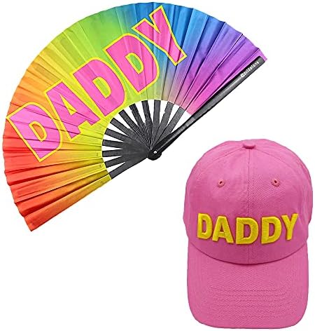 Pink Clack Daddy Fan and Hot Pink Daddy Hat Bundle