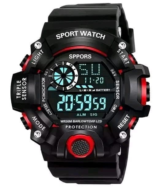 Brajin Digital Mens Watch Military Sport Work Digital Wrist Watch (Black-Red) (B0CCS9TG2H) Amazon Price History, Amazon Price Tracker