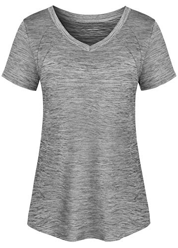 Zugeet Yoga Shirts for Women Loose Fit, V-Neck Athletic Wear Sporty Roominess Soft