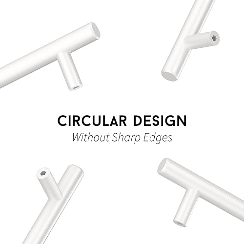 Miniatura 3 de goldenwarm Paquete de 10 tiradores blancos de gabinete de 3 pulgadas, tiradores de cajones blancos para gabinetes de cocina, cajones de cocina,